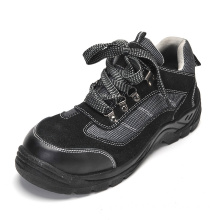 Smooth Finishing Leather and Suede Leather Safety Shoes - Yt004